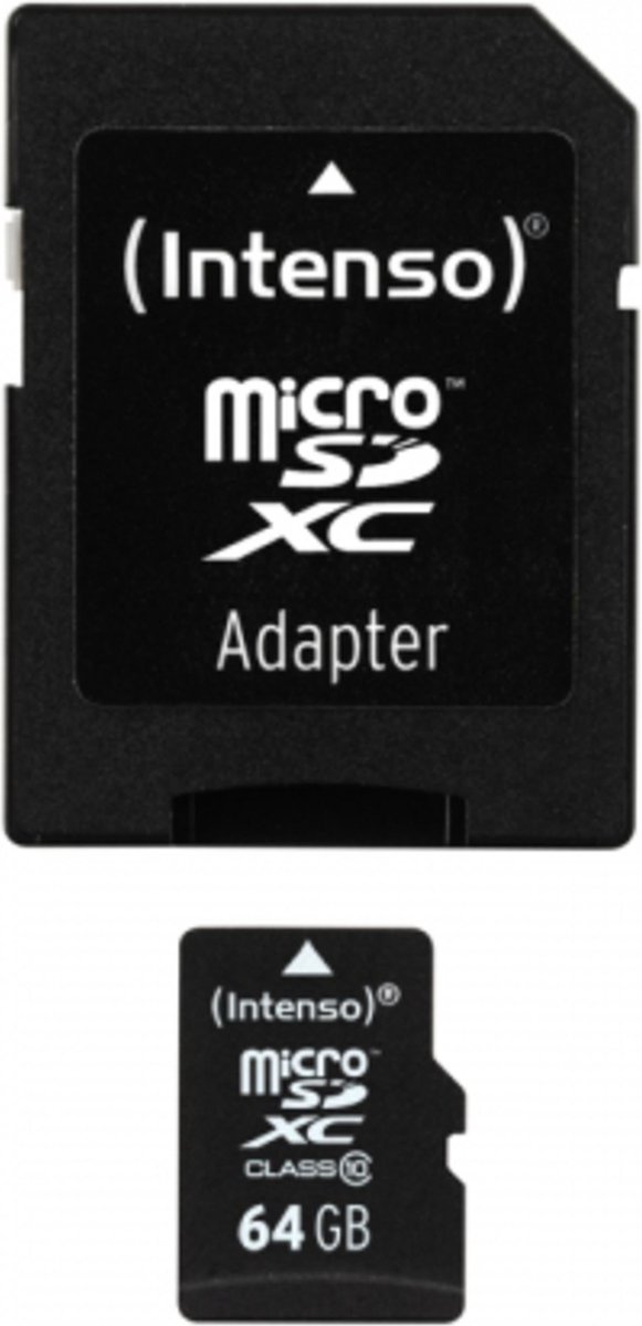 Intenso 64GB MicroSD Speicherkarte inkl. SD Adapter [Class 10]